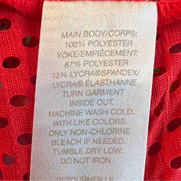 NWOT Zella Red Mesh Tank Top Size XL - Picture 10 of 10